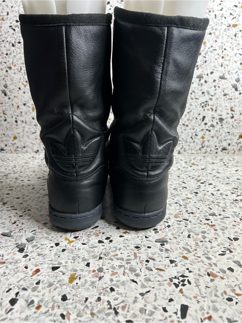 ADIDAS ATTITUDE Black Leather SUPER HI WOMENS BOOTS SHOES G16678 SZ 7